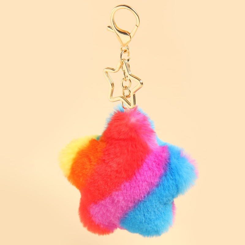 

Plush Star Keychain, Multicolor