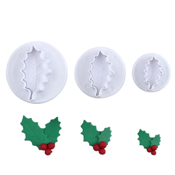 

3pcs Leaf Shaped Spring Mold, White
