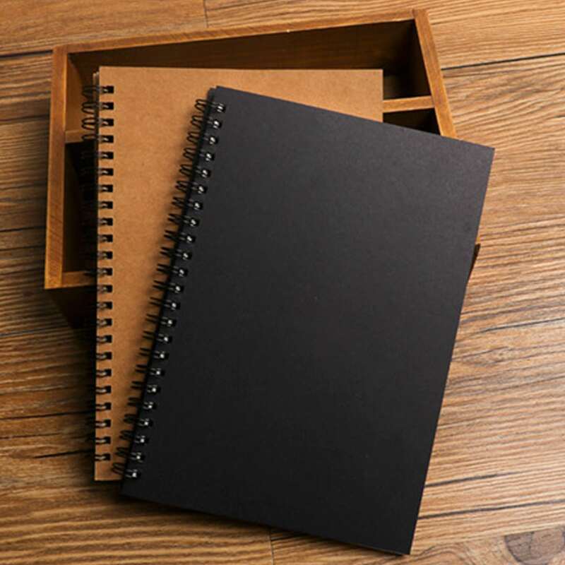 

1pc Random Color Kraft Paper Notebook, Multicolor