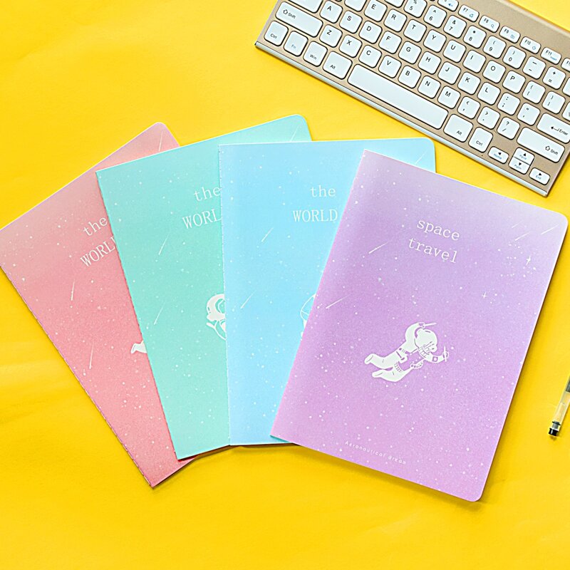

1pack Astronaut Print Cover Random Notebook, Multicolor