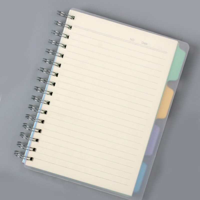 

1pc Frosted Cover Spiral Notebook, Beige