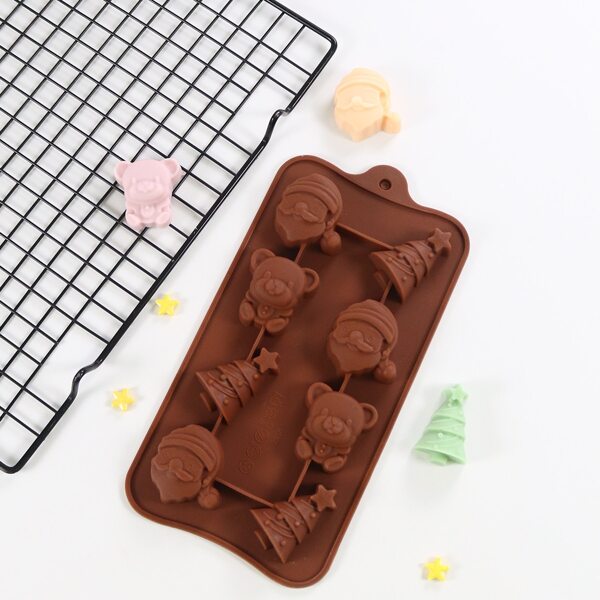 

1pc Christmas Chocolate Mold, Coffee brown