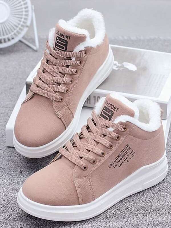 fluffy sneakers