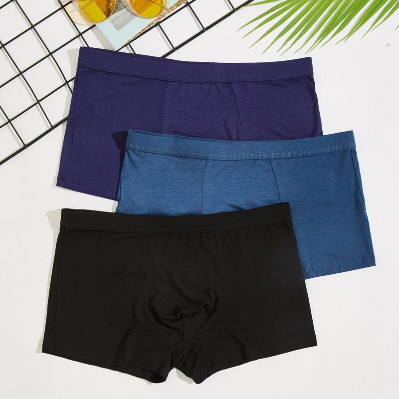 

Guys 3pcs Solid Boxer Brief, Multicolor