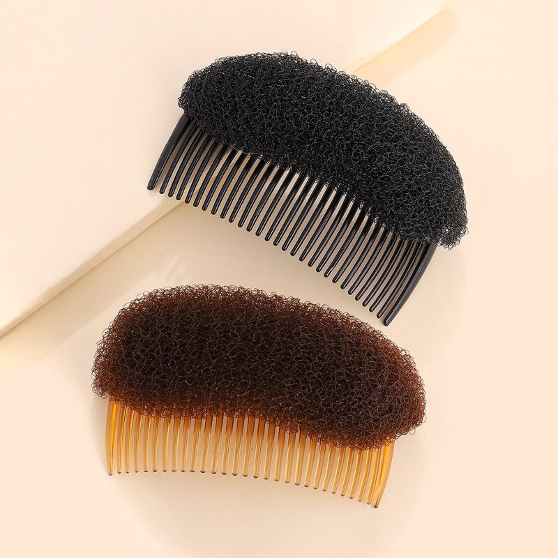 

2pcs Fluffy Sponge Hair Comb, Multicolor