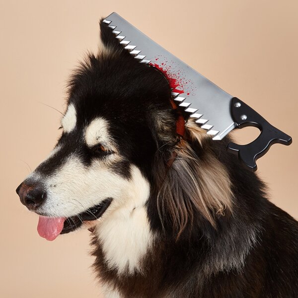 

1pc Knife Decor Headband Dog Halloween Toy, Multicolor