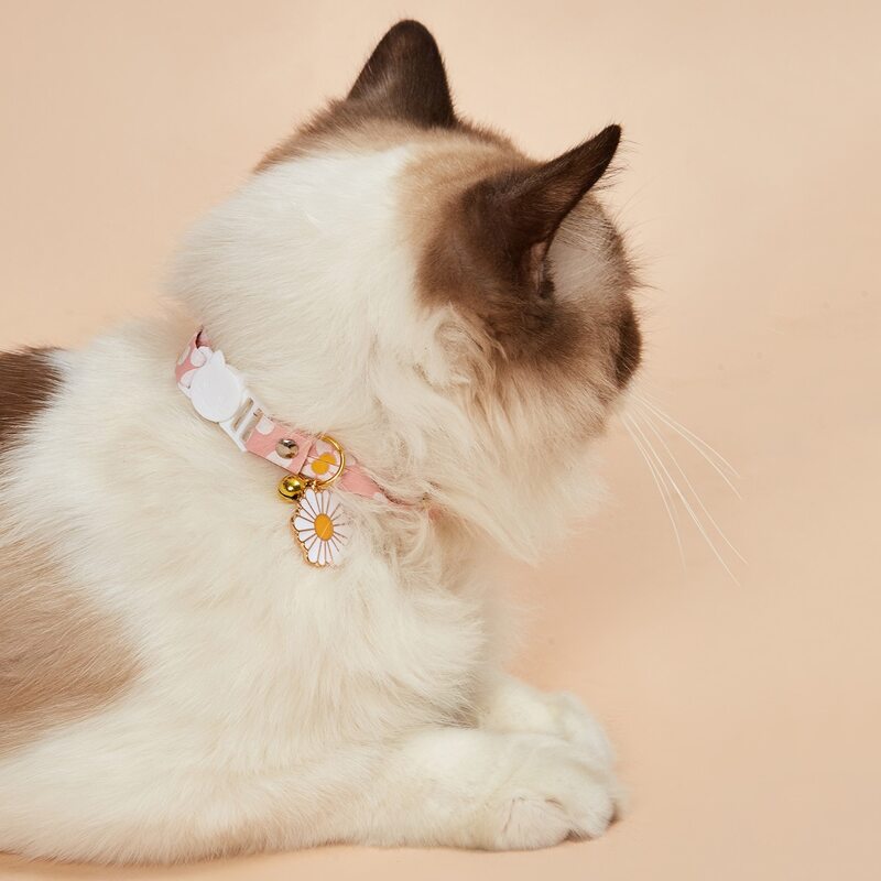

1pc Flower Print Cat Collar, Multicolor