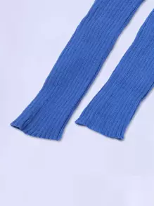Knitted Dance Leg Warmers - Royal Blue - View 3