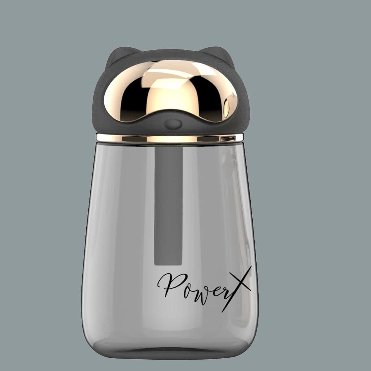 

1pc Cartoon Portable Drinking Bottle, Black