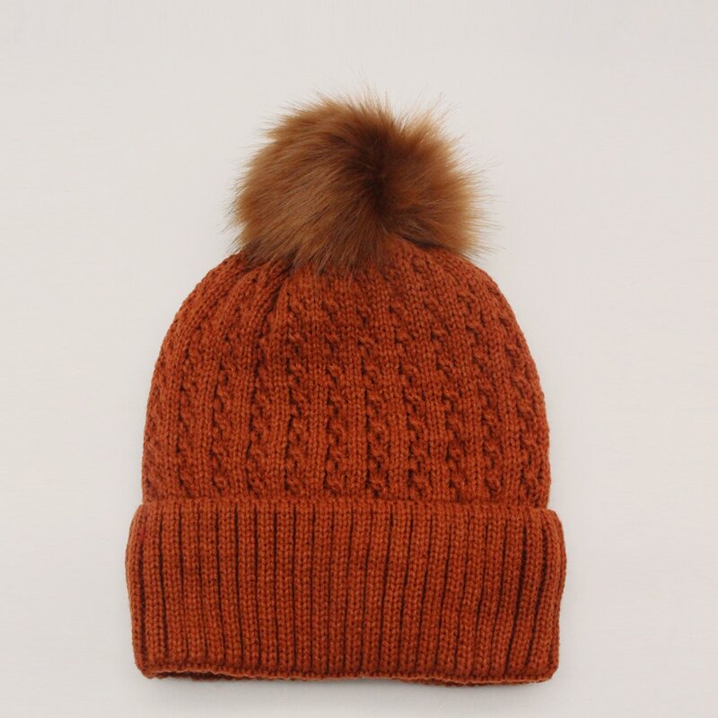 

Pom Pom Decor Beanie, Red