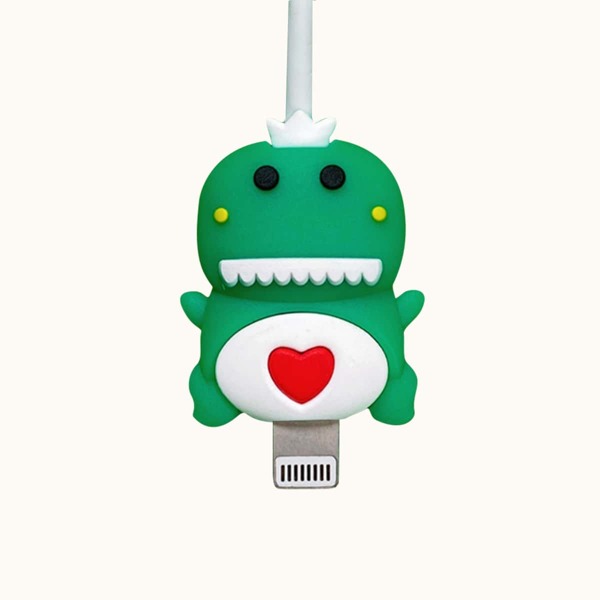

Dinosaur Cartoon Shaped Data Cable Protector, Green