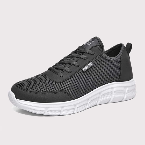 

Men Lace Up Front Mesh Sneakers, Dark grey