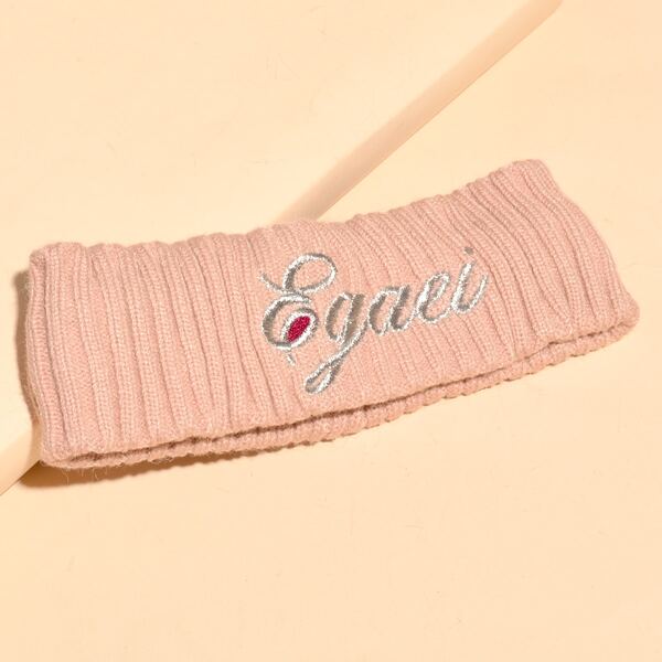 

Letter Embroidered Headband, Pink