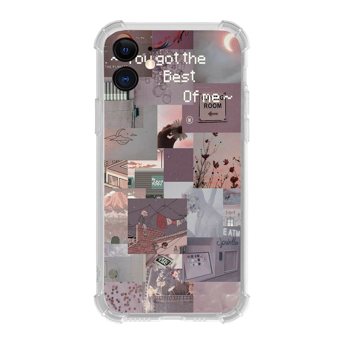 

Aesthetic Collage Pattern iPhone Case, Multicolor