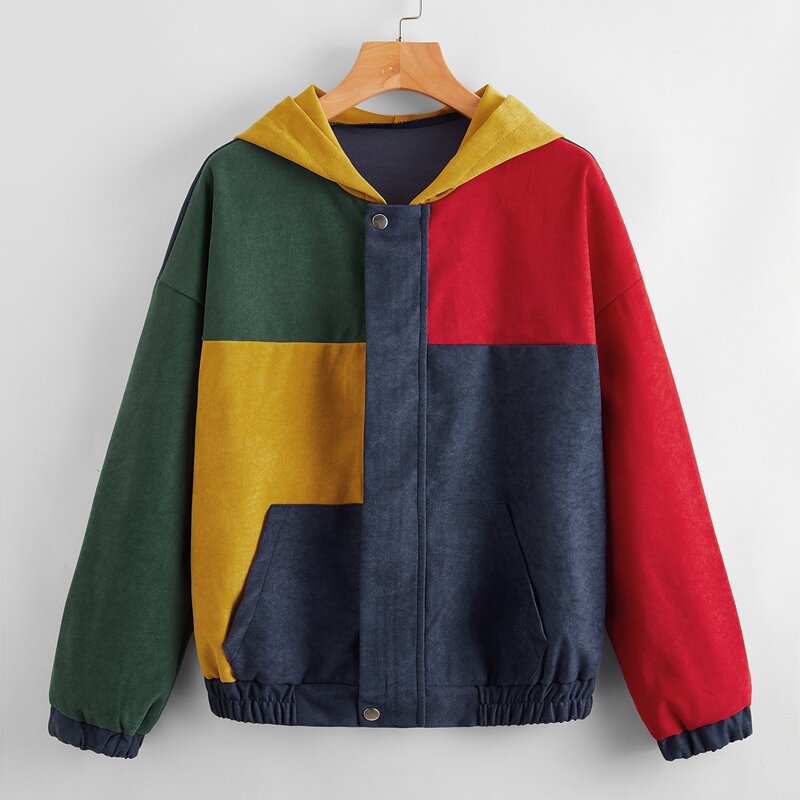 

Colorblock Pocket Jacket, Multicolor