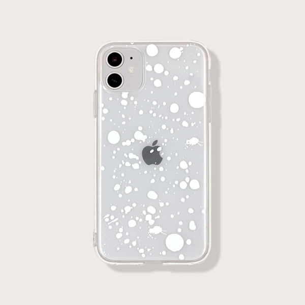 

Чехол для iPhone с рисунком всплесков чернил, Прозрачный