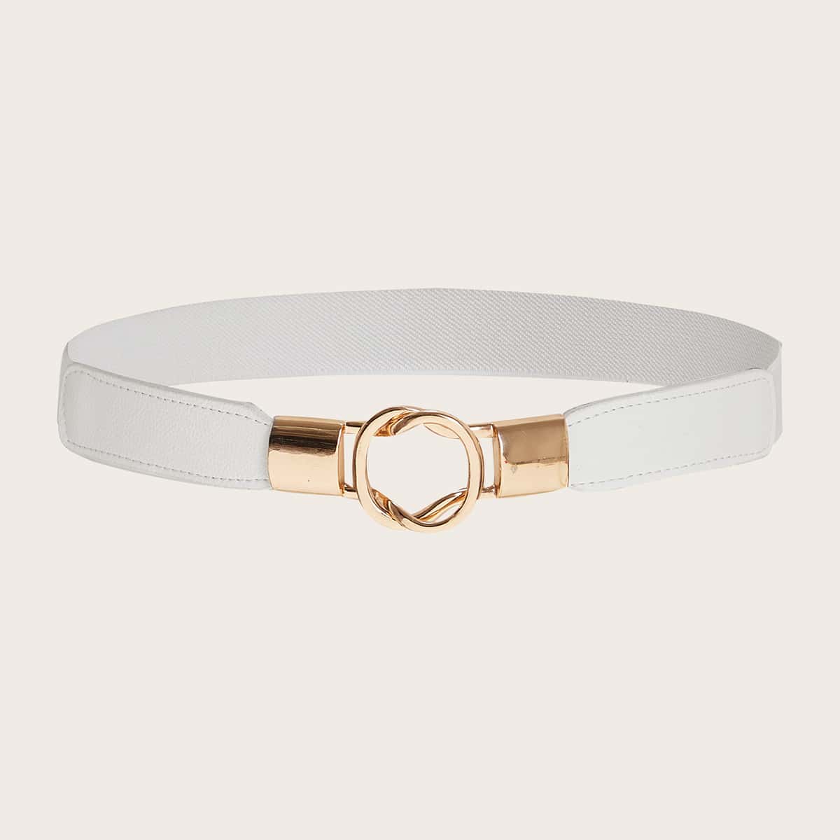 

Ring Buckle Belt, White