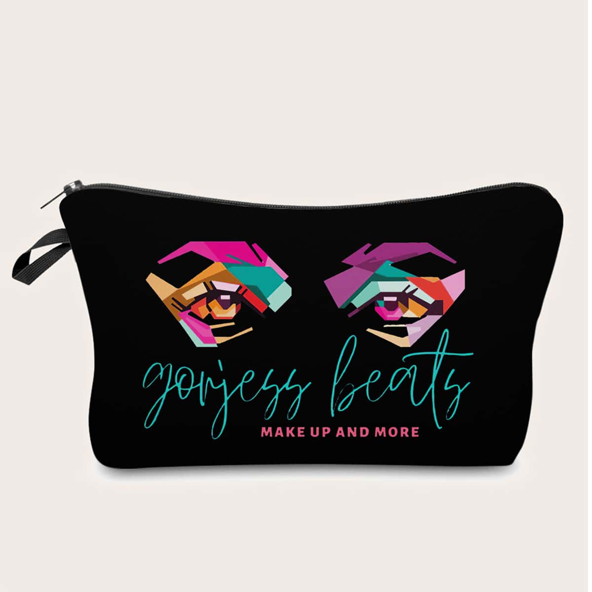 

Letter Graphic Makeup Bag, Multicolor