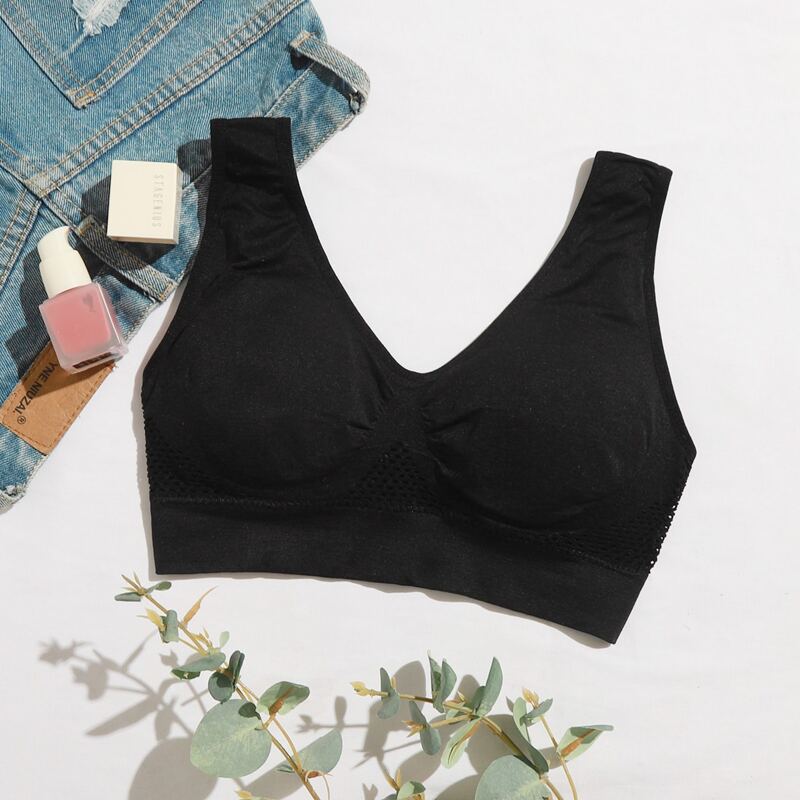 

Solid Sports Bra, Black