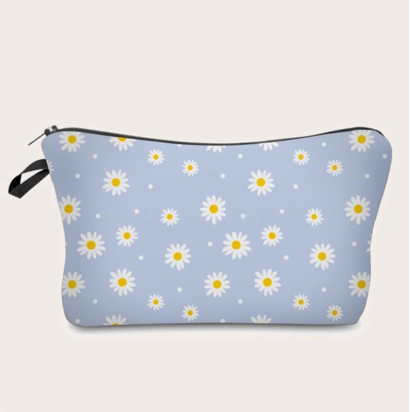 

Daisy Print Makeup Bag, Multicolor