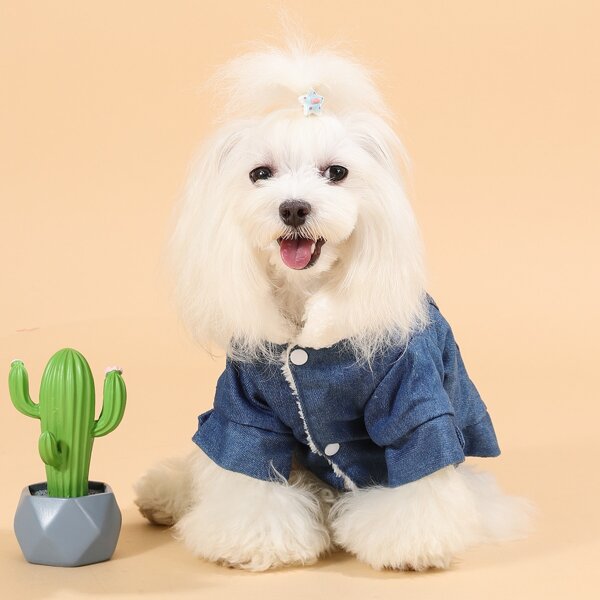 

Denim Dog Coat, Blue