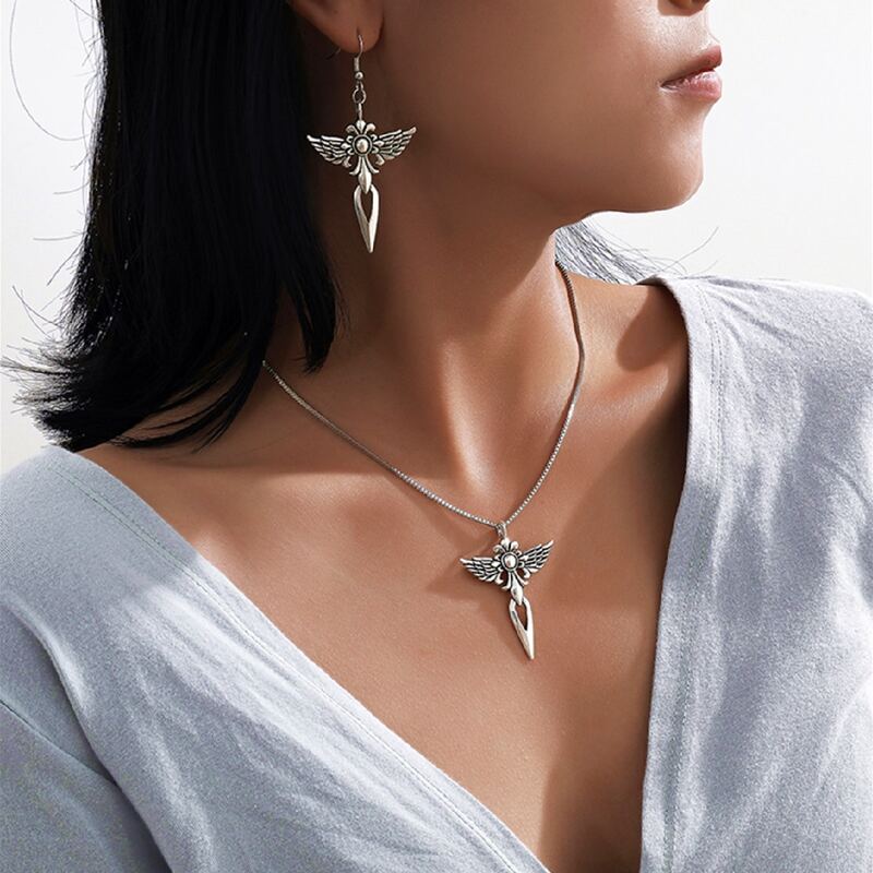 

3pcs Geo Jewelry Set, Silver