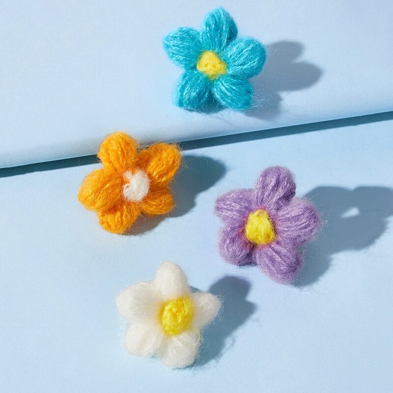 

4pcs Floral Ring, Multicolor