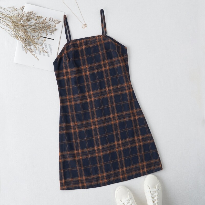 

Plaid Cami Dress, Multicolor