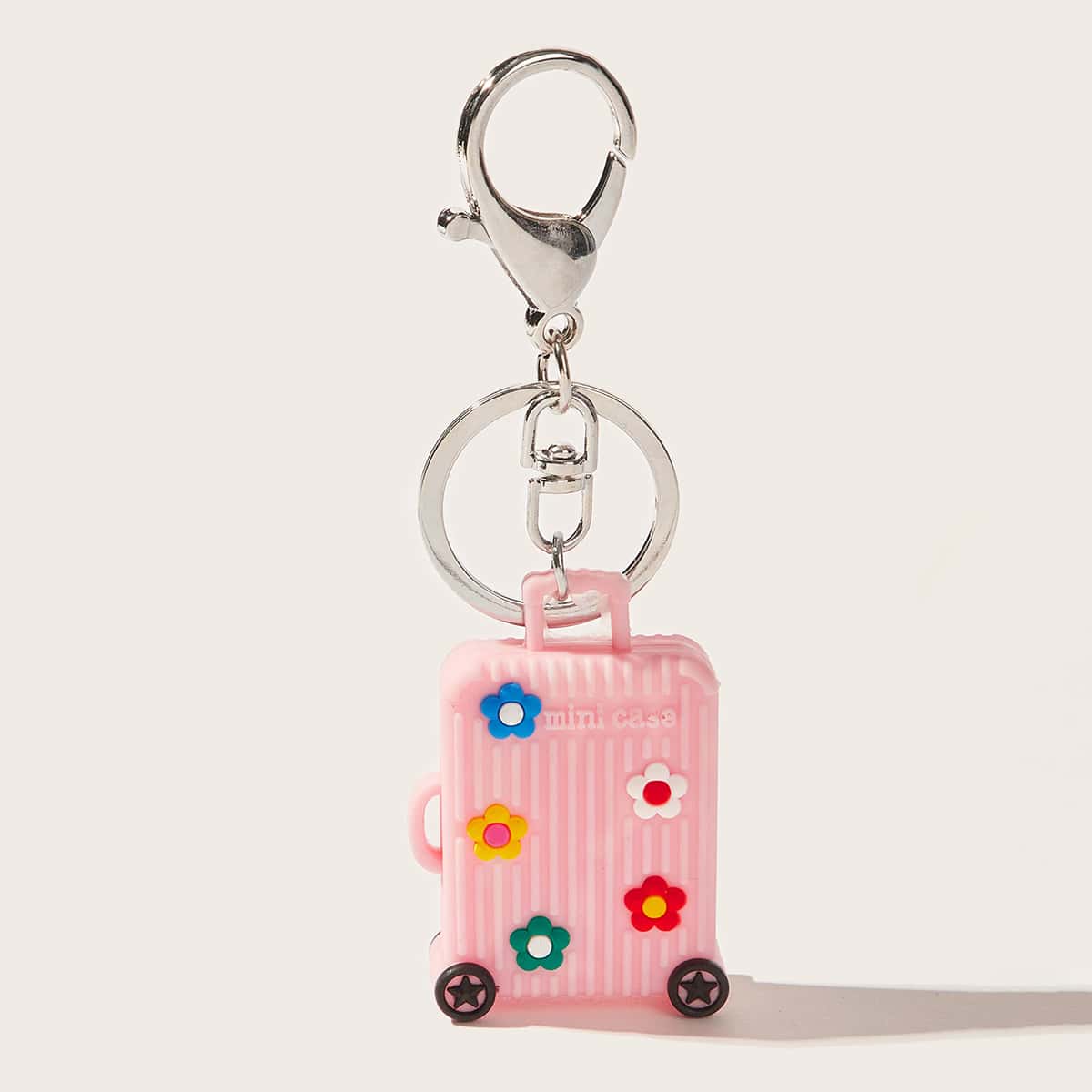 

Mini Suitcase Bag Charm, Baby pink
