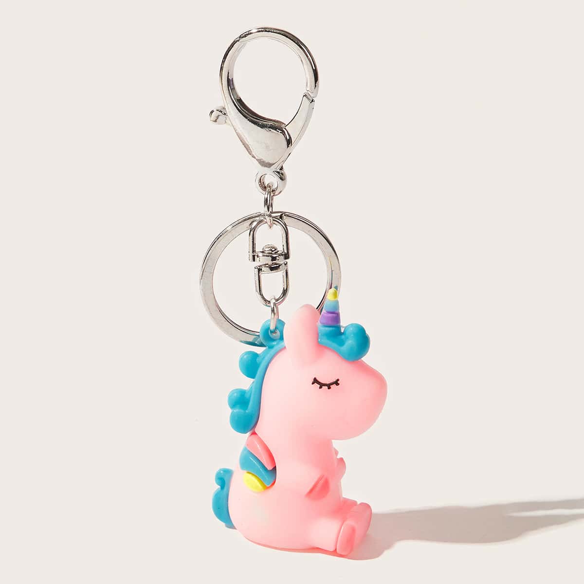 

Cartoon Unicorn Bag Charm, Baby pink