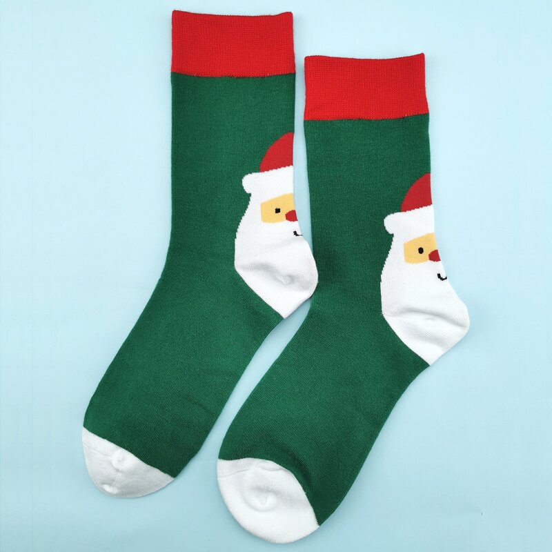 

Christmas Cartoon Graphic Socks, Green