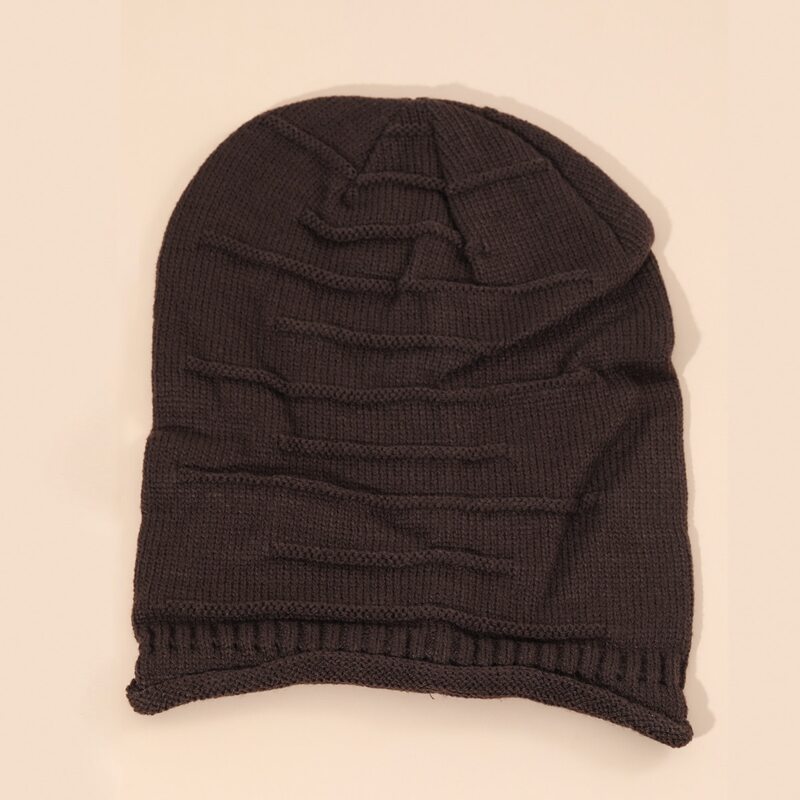 

Solid Knit Beanie, Coffee brown