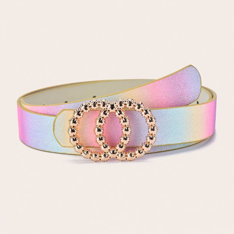 

Double O-ring Buckle Ombre Belt, Multicolor