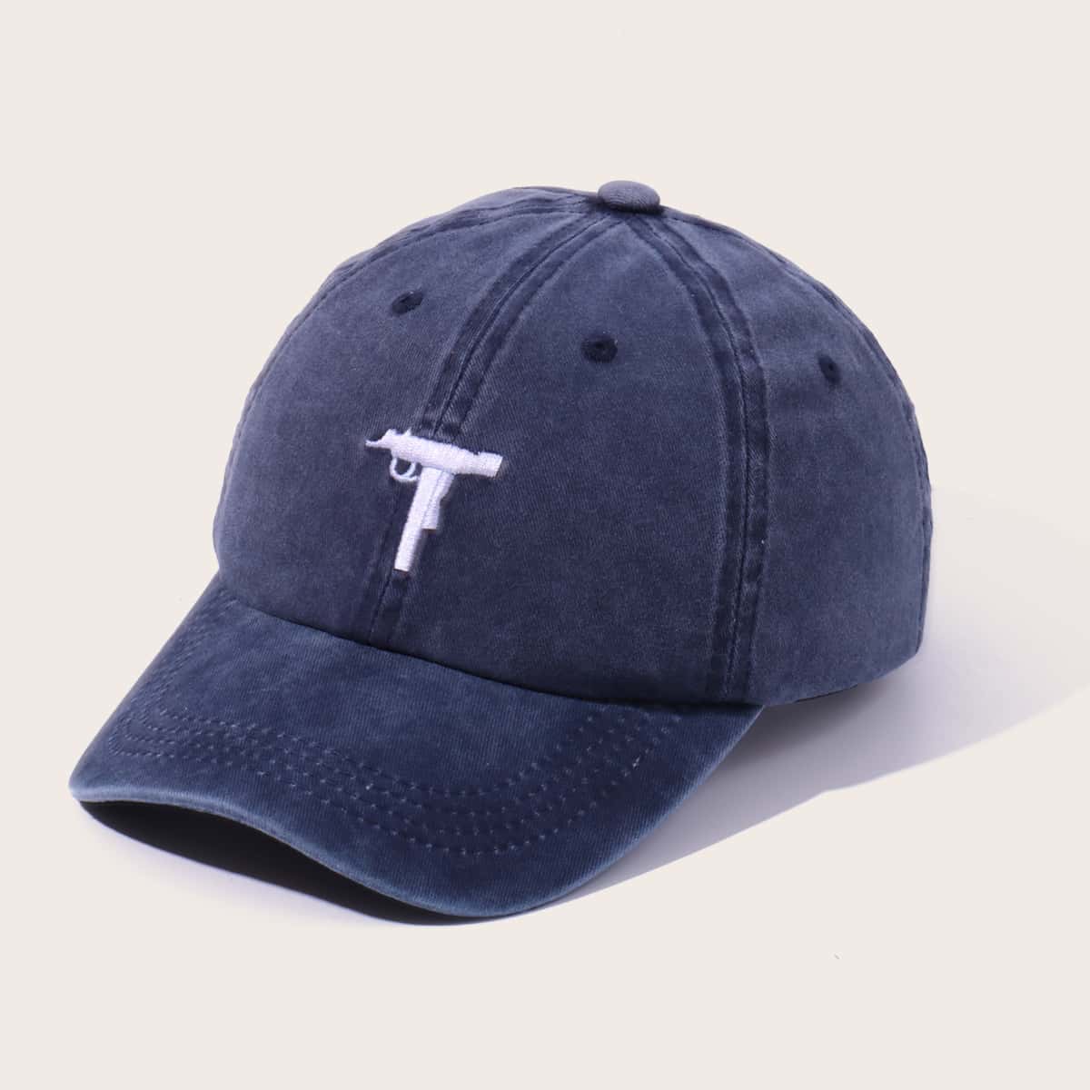 

Guys Embroidery Decor Baseball Cap, Navy blue