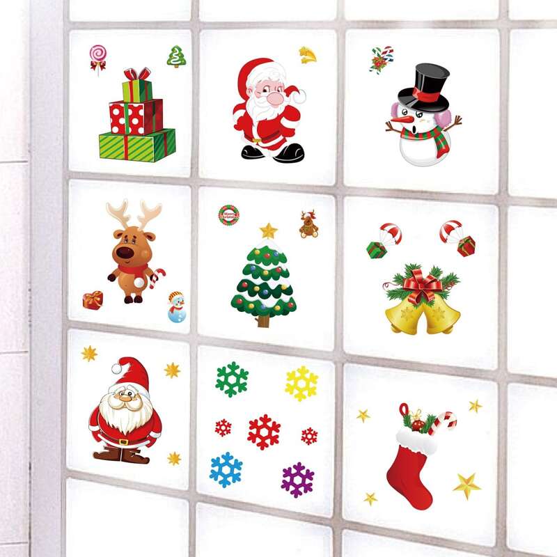

Random 10pcs Christmas Pattern Sticker, Multicolor