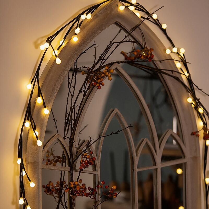 

1pc Branch Shaped String Light With 72pcs Bulb, Yellow