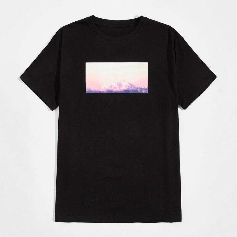 

Guys Graphic Print Tee, Black