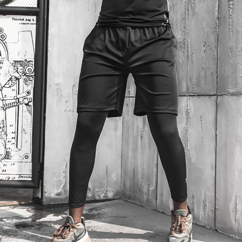 

Men Drawstring Sports Shorts, Black