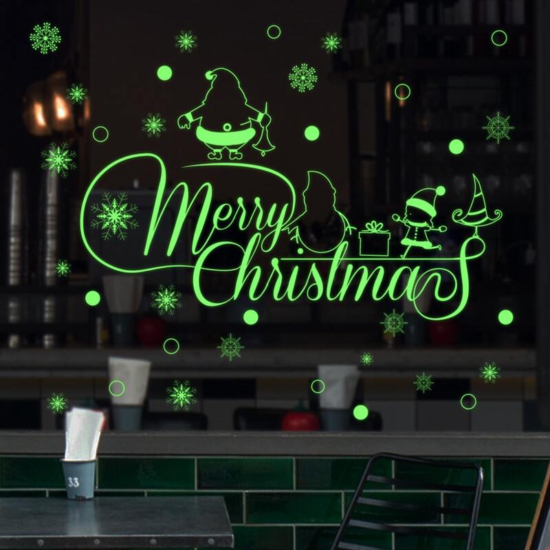 

1pc Christmas Pattern Luminous Window Sticker, Multicolor