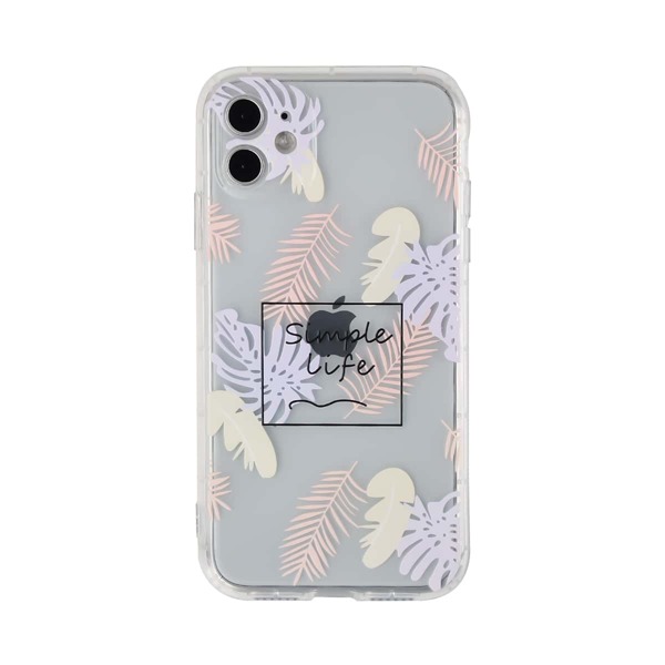 

Palm & Letter Graphic iPhone Case, Multicolor