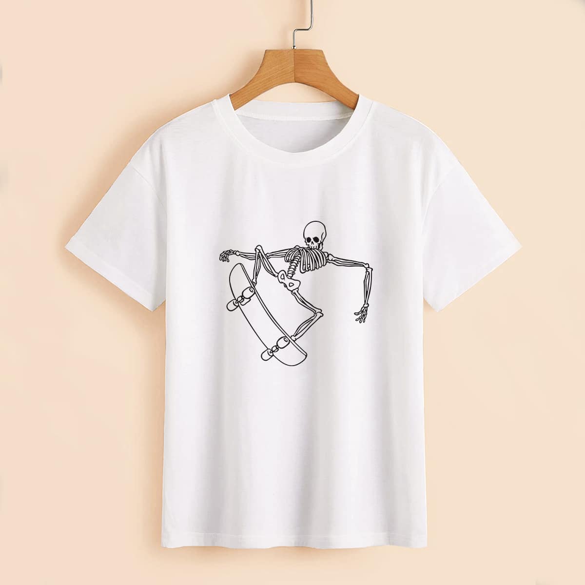 

Skeleton Graphic Tee, White