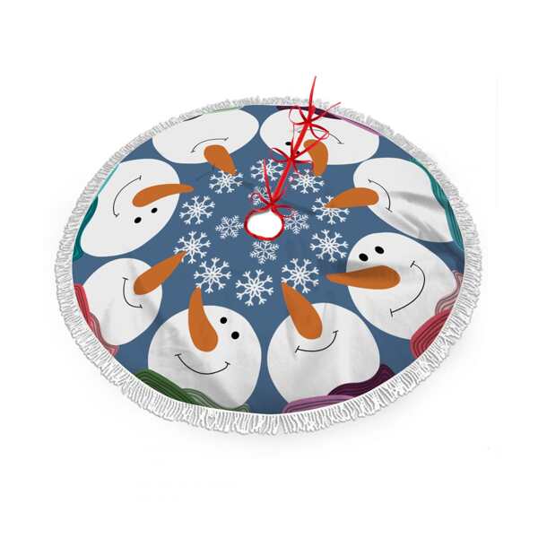 

Snowman Print Christmas Tree Skirt, Multicolor