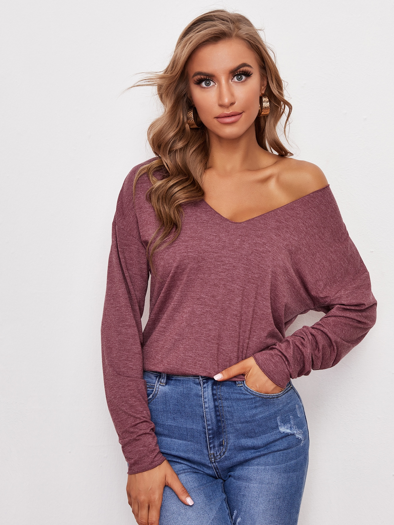 Solid Drop Shoulder Tee thumbnail