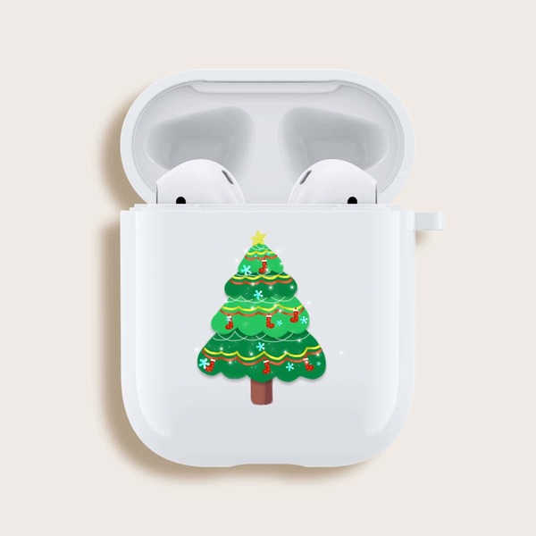 

Christmas Tree Airpods Case, White