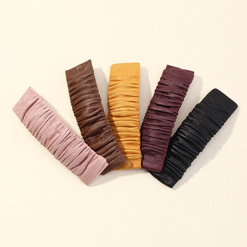 

2pcs Random Ruched Hair Clip, Multicolor