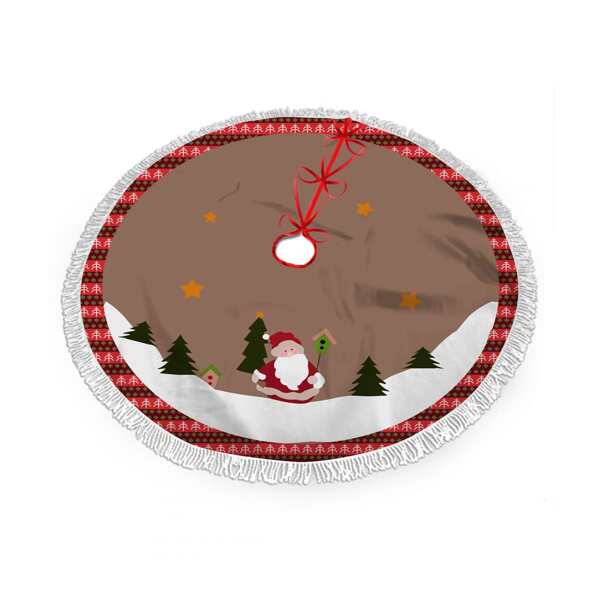 

Santa Claus Print Christmas Tree Skirt, Multicolor