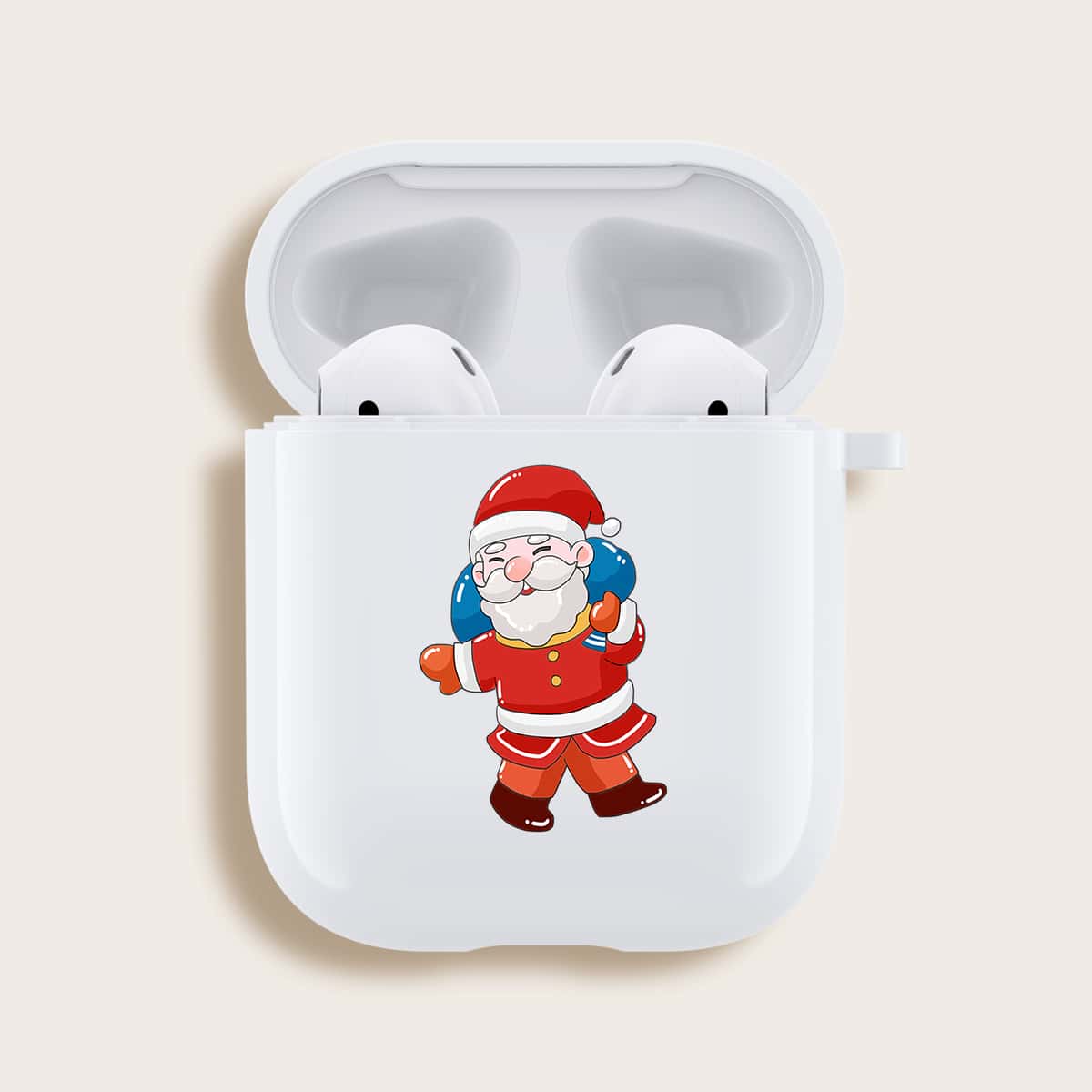 

Christmas Santa Airpods Case, White