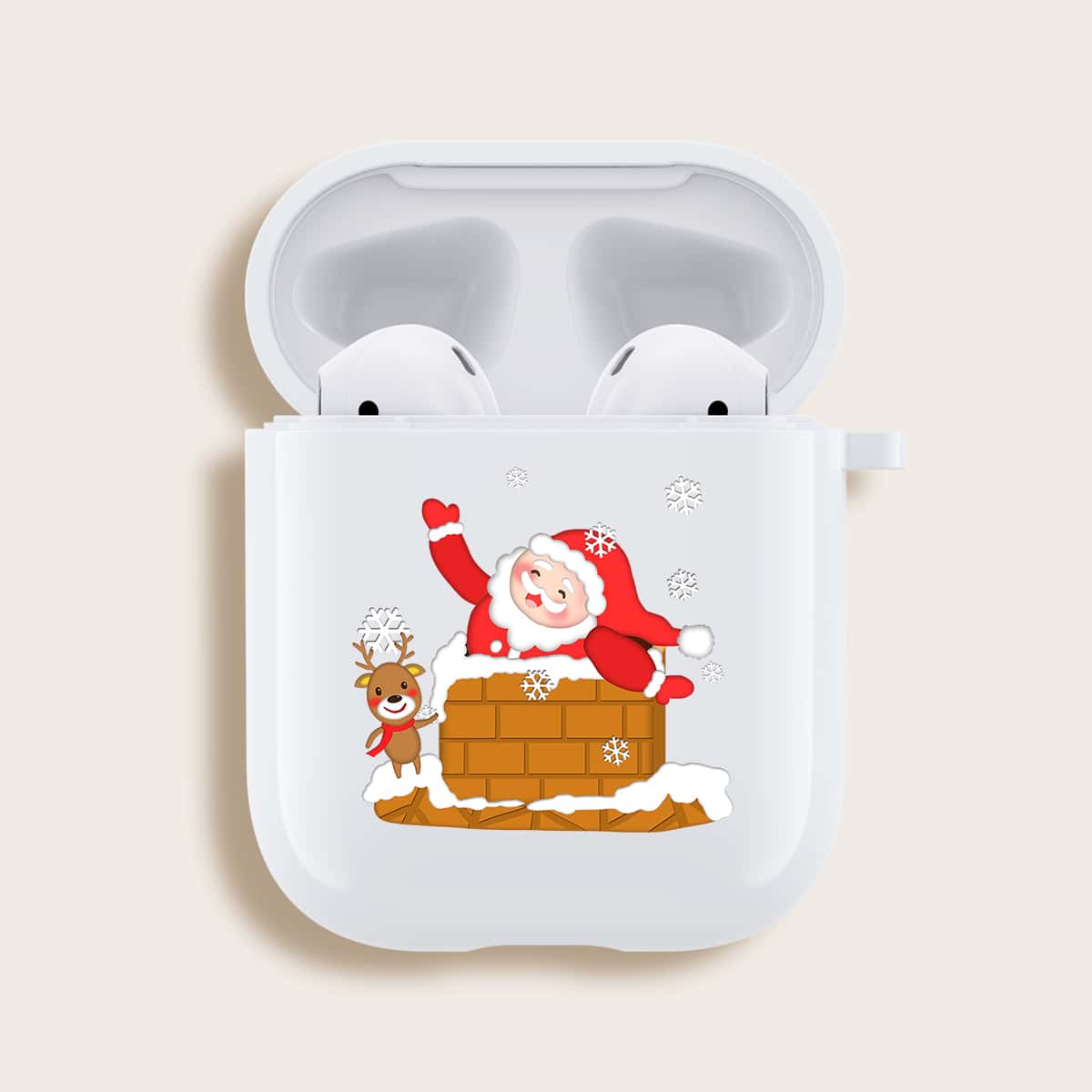 

Christmas Santa Airpods Case, White