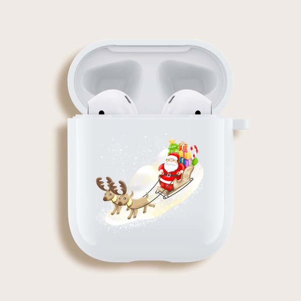 

Christmas Santa & Deer Airpods Case, White