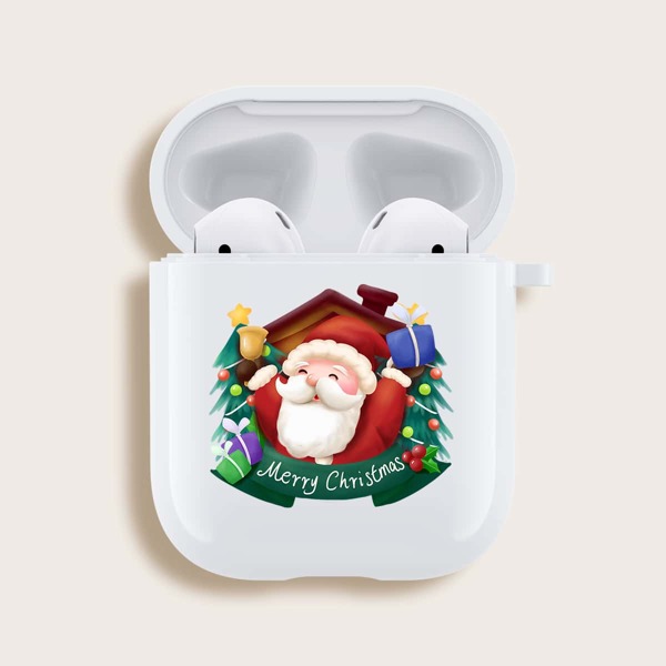 

Christmas Santa Airpods Case, White